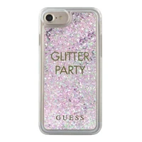 Guess GUHCP7GLUQPU iPhone 6/7/8 /SE 2020 / SE 2022 violetinis/kietas dėklas Liquid Glitter Party