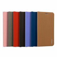 Vennus knygos tipo CARBON dėklas su rėmeliu Samsung Galaxy S20 Ultra juodas