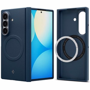 Spigen AirSkin Aramid MagFit MagSafe dėklas, skirtas Samsung Galaxy Z Fold 8 Ultra – tamsiai mėlynas