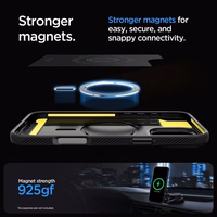 Spigen Rugged Armor Magnetinis dėklas iPhone 16 Pro Max - juodas