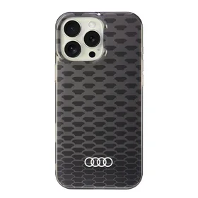 Audi IML Siuvinėjimo raštas Magnetinis iPhone 16 Pro Max 6.9" juodas/juodas kietas dėklas AU-IMLMIP16PM-Q5/D3-BK