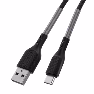 FORCELL F-ENERGY Carbon CB-02A kabelis USB A į Type C QC4.0 5A 60W 1 m juodas