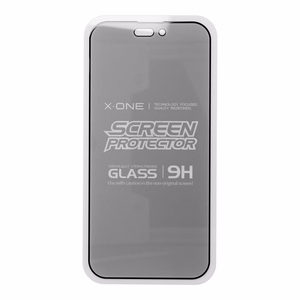 X-ONE Pilnas Dangtis Itin Stiprus Privatumas - iPhone 14 Pro Max (pilnas klijavimas) grūdintas stiklas 9H