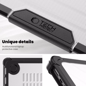 Tech-Protect SmartShell Pro deklas Macbook Pro 14 M1 / M2 / M3 / M4 / M5 2021-2025 - Juodas ir skaidrus