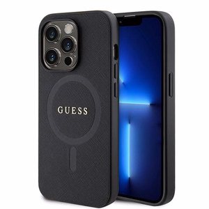Guess GUHMP15XPSAHMCK iPhone 15 Pro Max 6.7" juodas/juodas hardcase Saffiano MagSafe