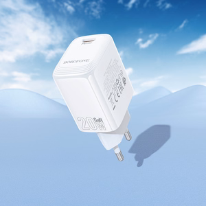 Borofone sieninis įkroviklis BN26 Fuente - Type-C - PD 20W baltas