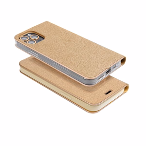 LUNA Book Gold dėklas, skirtas Xiaomi Redmi Note 15 Pro Plus 5G, auksinis