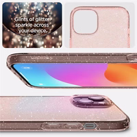 Spigen Liquid Crystal Glitter dėklas telefonui iPhone 15 Plus - rožinis/skaidrus