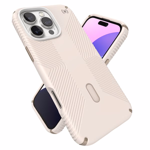 Speck Presidio2 Grip ClickLock & MagSafe dėklas, skirtas iPhone 16 Pro Max, „Bleached Bone“ / „Heirloom Gold“ / „Hazel Brown“