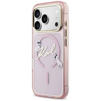 Karl Lagerfeld IML Choupettes Karl Script Logo MagSafe Case for iPhone 17 Pro Max - Pink