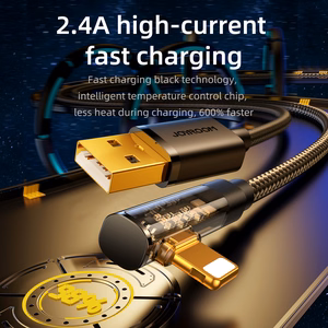 Kampinis kabelis su USB-A / "Lightning" / 1,2 m "Joyroom" S-UL012A6 (mėlynas)