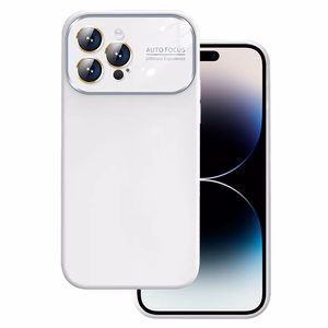 Minkštas silikoninis dėklas objektyvui Iphone 15 Plus balta