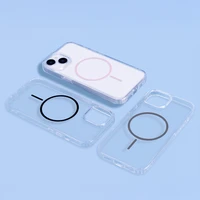 Smūgiams atsparus plonas magnetinis dėklas telefonui iPhone 13 6,1" juodas