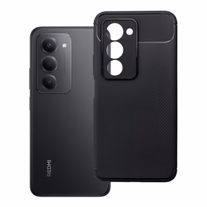Dėklas CARBON PREMIUM telefonui XIAOMI Redmi 15 4G / 15 5G (171.1mm) juodas