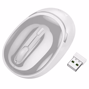 Belaidė pelė Hoco 2,4G 1600 dpi GM34 pilkai balta