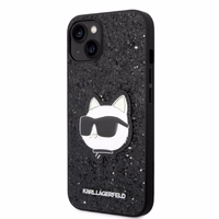 Karl Lagerfeld KLHCP14MG2CPK iPhone 14 Plus 6.7" kietasis dėklas juodas/juodas Blizgus Choupette Patch