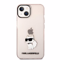 Karl Lagerfeld KLHCP14MHNCHTCP iPhone 14 Plus 6.7" rožinis/rožinis kietas dėklas Ikonik Choupette