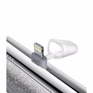 VEGER išorinė baterija 5000 mAh su įmontuotu jungtimi Lightning PD QC3.0 2,4A 12W PlugOn (W0573P) sidabrinė