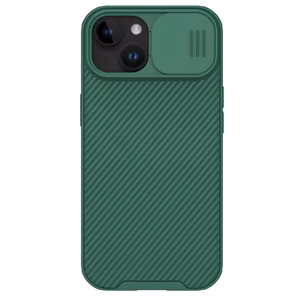 Nillkin CamShield Pro магнитный чехол для iPhone 15 Plus с защитой камеры - зелёный