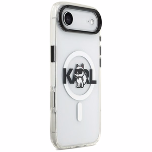 Karl Lagerfeld IML Choupette Sketch Logo Magnetinis dėklas telefonui iPhone Air - skaidrus