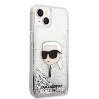 Karl Lagerfeld KLHCP14MLNKHCH iPhone 14 Plus 6.7" sidabrinis/sidabrinis kietasis dėklas Blizgučiai Karl Galva
