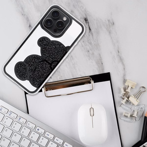 TEDDY BEAR dėklas telefonui IPHONE 15 Pro juodas