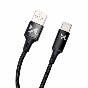Wozinsky Kabelis USB - USB Type-C 2,4A 2m juodas (WUC-C2B)