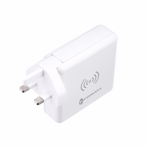 FORCELL F-ENERGY daugiafunkcis įkroviklis 15W 4in1 su USB/USB-C jungtimi, išorine baterija 8000mAh ir belaidžiu įkrovimu