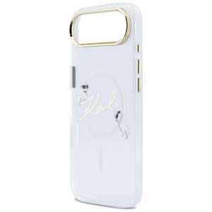 Karl Lagerfeld IML Choupettes Karl Script Logo MagSafe iPhone Air Dėklas - Clear
