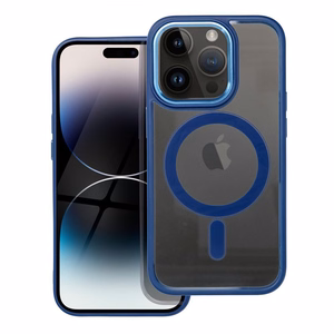 Dėklas telefonui iPhone 14 Pro tamsiai mėlynas magnetinis dėklas su MagSafe