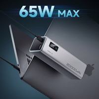 Cuktech CUKP200XGLGR 100W 20000mAh Išorinė baterija 2 x USB-C 1 x USB-A - pilka