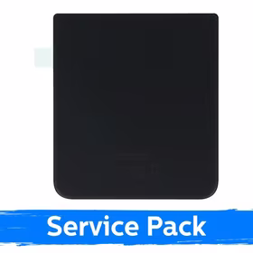 Galinis dangtelis, suderinamas su Samsung F711 Z Flip3 / Fantominis juodas / (Service Pack)