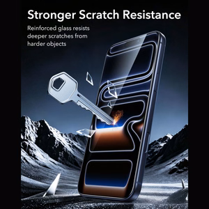 ESR UltraFit Armorite 2 vnt. grūdintų stiklų rinkinys, skirtas iPhone 18 Pro / 17 Pro, juodas
