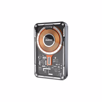 Išorinė baterija Dudao TGK1 su MagSafe belaide įkrova 20W 10000mAh juoda