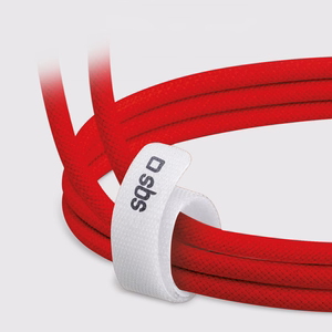 SBS TECABLETISSUETCCR USB-C - USB-C 1,5 m 60W pintas kabelis - raudonas