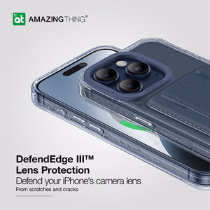 Amazing Thing Titan Pro Mag piniginės dėklas 10FT IP156.1PTWBU Iphone 15 Pro tamsiai mėlyna su stovu