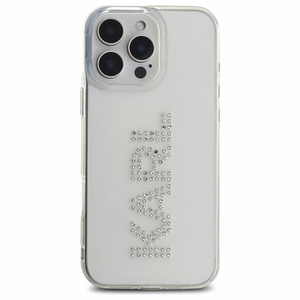 Karl Lagerfeld KLHCP16XHKLSTDCT iPhone 16 Pro Max 6.9" permatomas kietas dėklas IML Rhinestones logotipas