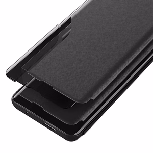Eco odinis View dėklas elegantiškas dėklas su atvartu ir stovu iPhone 16e - juodas