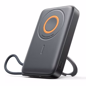Joyroom JR-PBM02 22.5W 10000mAh išorinė baterija 3in1 magnetinė indukcinė suderinama su MagSafe su įmontuotu kabeliu - juoda