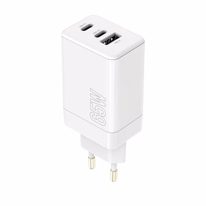 "Maxlife MXTC-08-65ACC PD QC įkroviklis 2x USB-C 1x USB 65W baltas