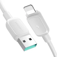 Joyroom Multi-Color Series A14 Lightning / USB-A 2.4A 1.2 m kabelis - baltas