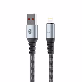 Forever Braix laidas USB - Lightning 1,0 m 3A juodas