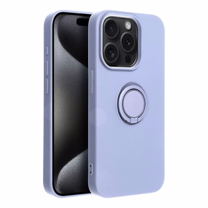 SILIKONINIS ŽIEDAS dėklas telefonui IPHONE 15 Pro violetinis