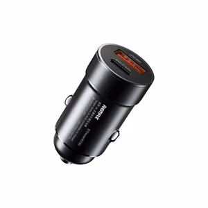 Automobilinis įkroviklis Remax RCC361 15W USB-C/USB-A juodas