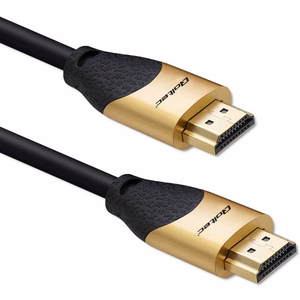 Qoltec 50355 – HDMI 2.1 Ultra High Speed laidas, 8K 60 Hz, 28 AWG, auksinis, 2 m