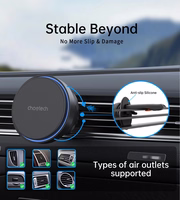 Automobilinis laikiklis-įkroviklis Choetech T205-F MagSafe 15W juodas