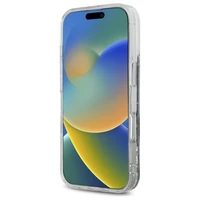 DKNY DKHCP16LLBNAEK iPhone 16 Pro 6.3" juodas/juodas kietas dėklas Liquid Glitter Arch Logo