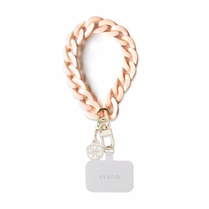Guess GUOUCBMC4MP Universal Big Hand Strap case - pink Acrylic 4G Charm