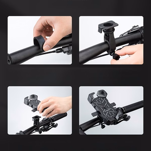 "Wozinsky" WUD-01B telefono laikiklis dviračiui ant vairo - juodas