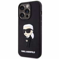 KARL LAGERFELD KLHCP14X3DRKINK IPHONE 14 PRO MAX 6.7 "JUODAS/JUODAS HARDCASE RUBBER IKONIK 3D